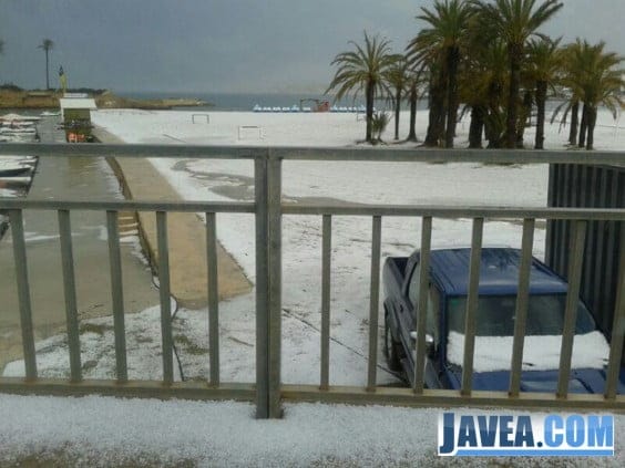 Granizada en Jávea