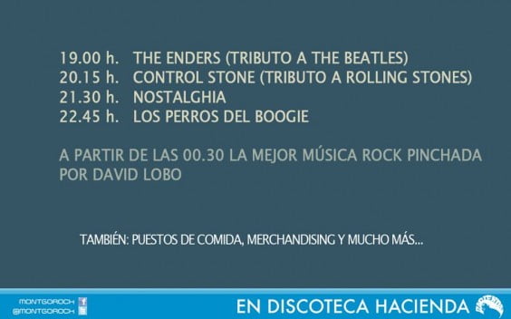 Programación del festival Montgorock