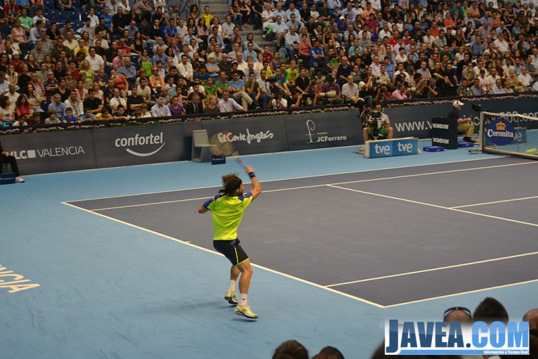 David Ferrer durante el partido