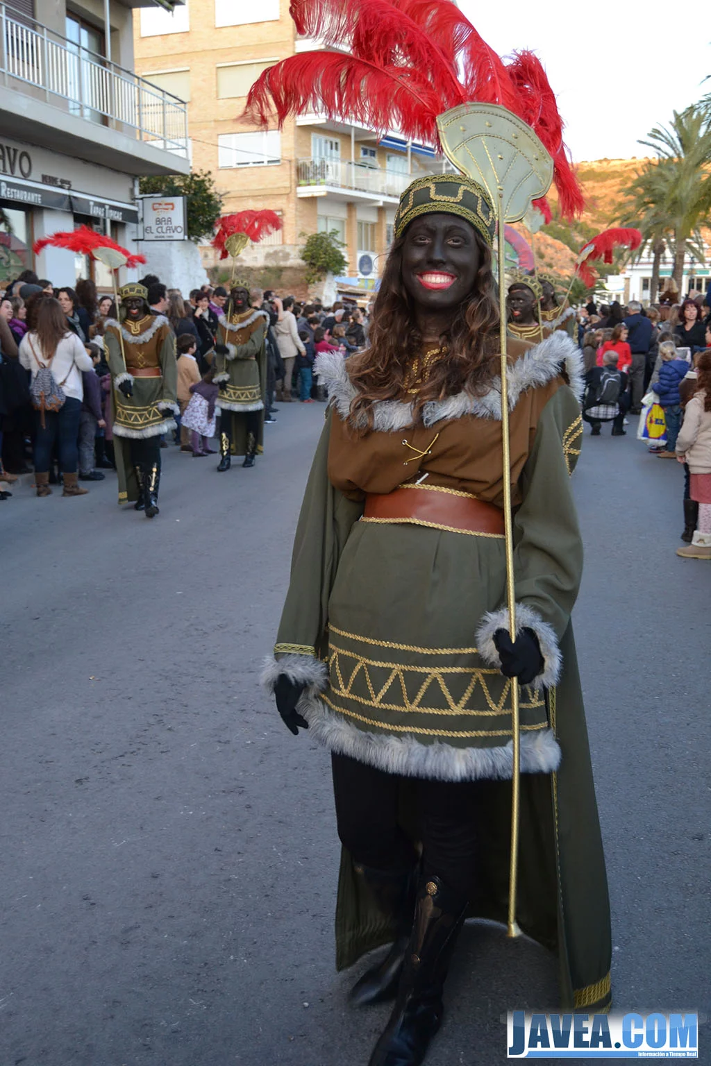 Paje del Rey Baltasar durante la cabalgata del puerto