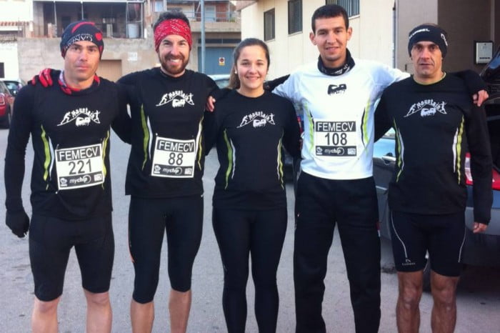 Ignacio Cardona con sus compañeros del C.A. Llebeig Mountain