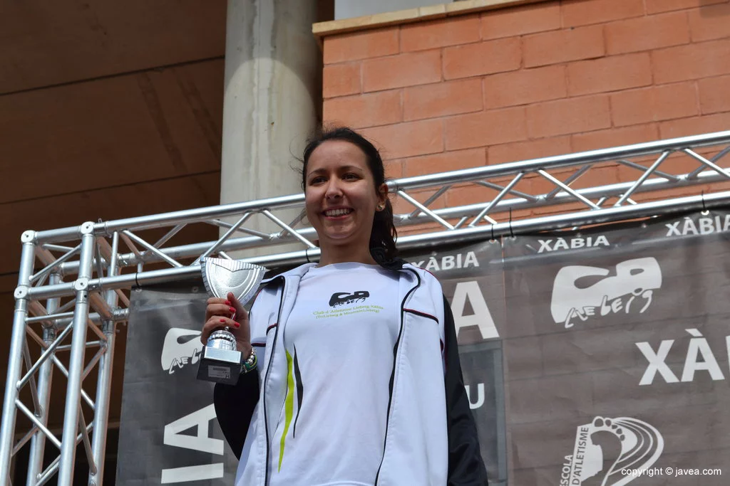 Irene Bolufer en el podium