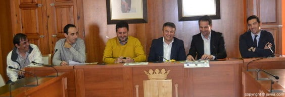 Juan Torres, Sergio Box, Juan Luís Cardona, José Chulvi, Fernando Giner y Héctor Rojo en la presentación del evento