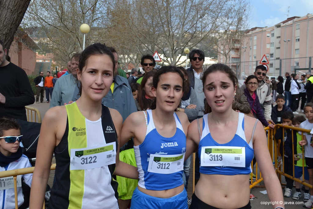 Laura Jiménez, Carmen Bolufer y Lua Fernández