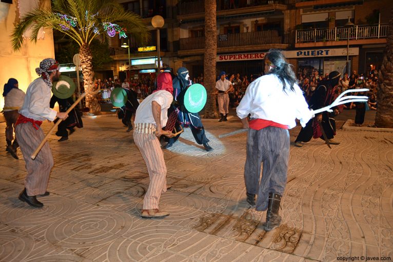 Momento de la lucha entre moros y cristianos por la conquista de Xàbia