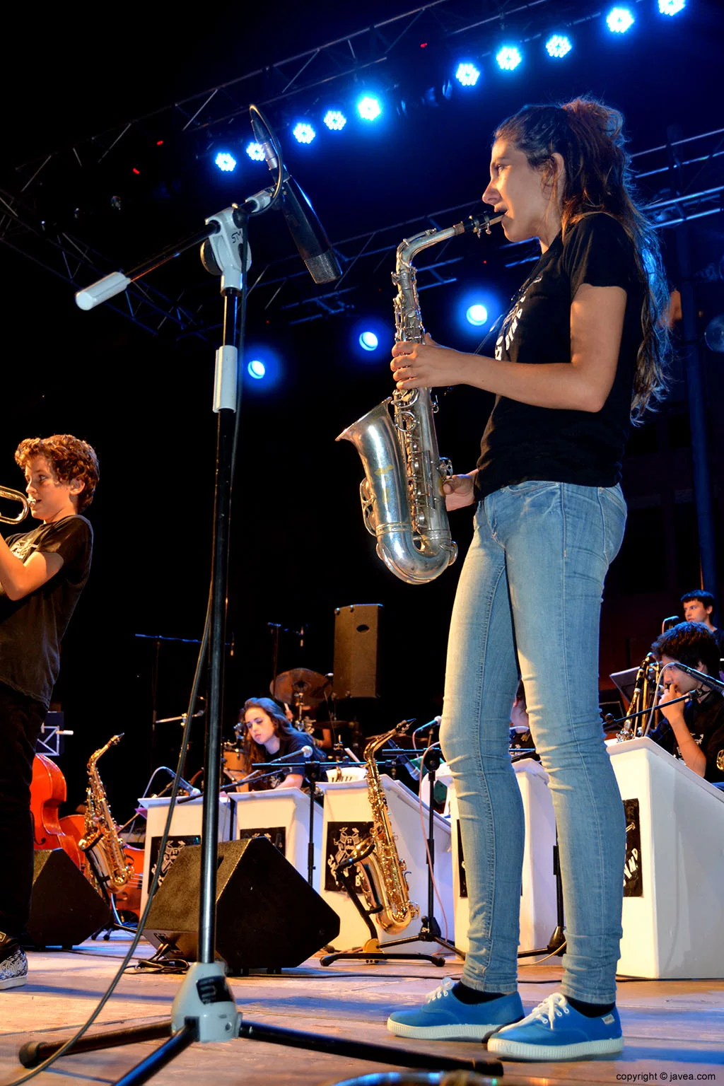 Momento de la actuación en el Xàbia Jazz de la Sant Andreu Jazz Band