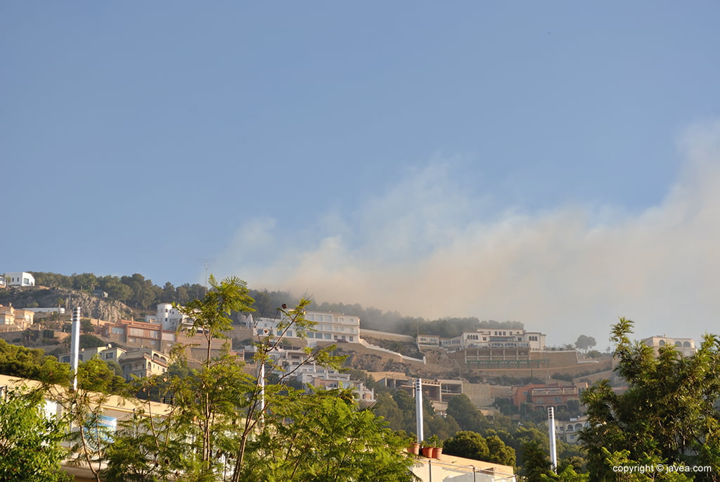 El incendio desde el puerto