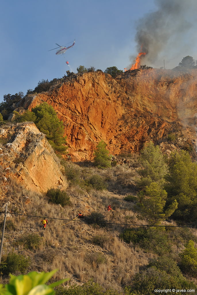 Incendio en el Montgó