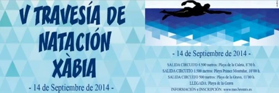 Cartel de la V Travesia natación Xàbia