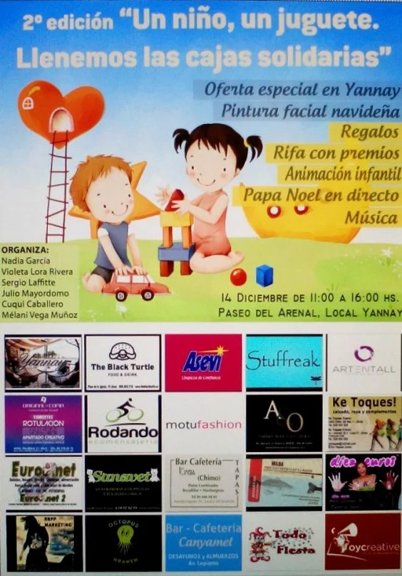 Cartel Campaña "Un niño, un juguete, llenemos las cajas solidarias"