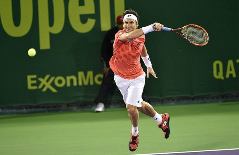 David Ferrer en el Torneo de Doha