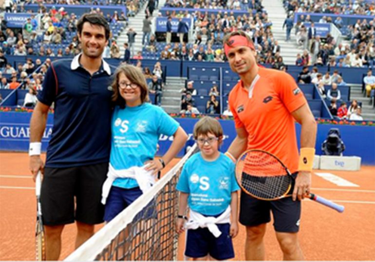 Ferrer y Andújar antes de comenzar el partido