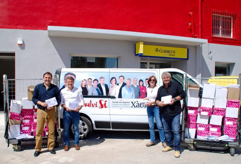 José Chulvi junto a Antonio Miragall, Isabel Bolufer y Quico Moragues