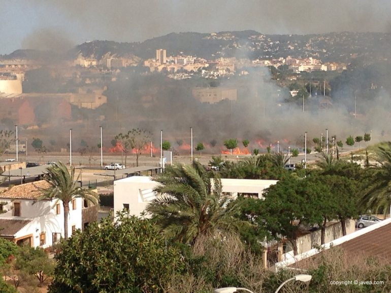 Parcelas incendiadas en Jávea