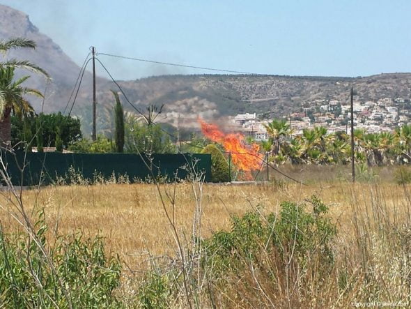 Incendio en Jávea