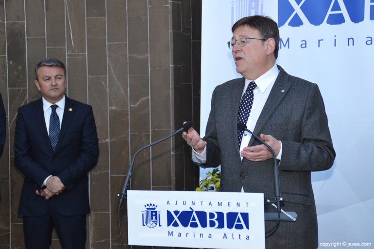 Puig en el acto de inauguración del edificio del Portal del Clot