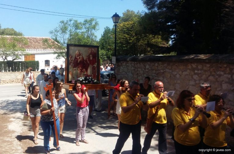 Momento de la procesión en el monasterio de los Ángeles