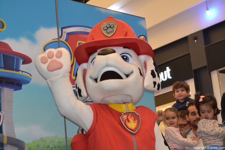 Visita de la Patrulla Canina al Centro Comercial Portal de la Marina - Marshall