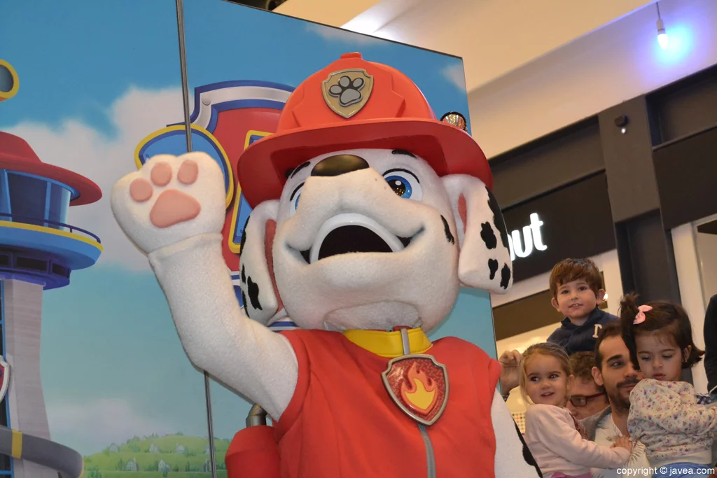 Visita de la Patrulla Canina al Centro Comercial Portal de la Marina – Marshall