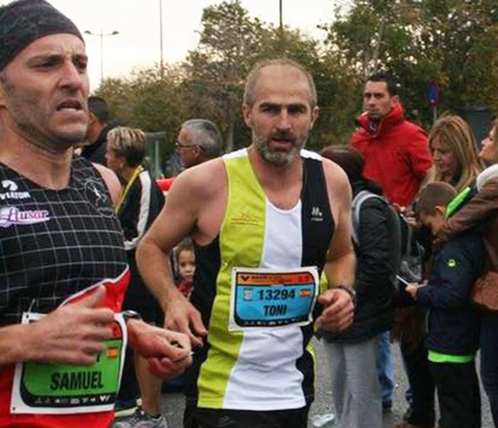 Antoni Fornés en la maratón de Valencia