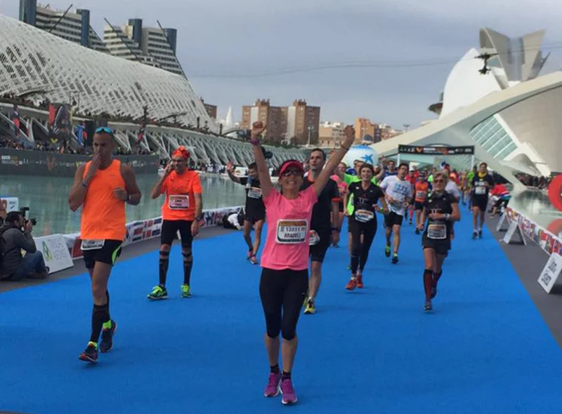 Araceli Seguí entrando en meta