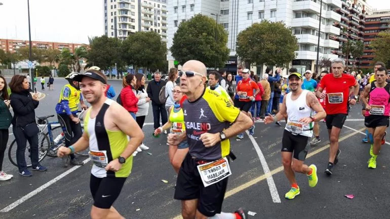 Edu Crespo en la maratón de Valencia