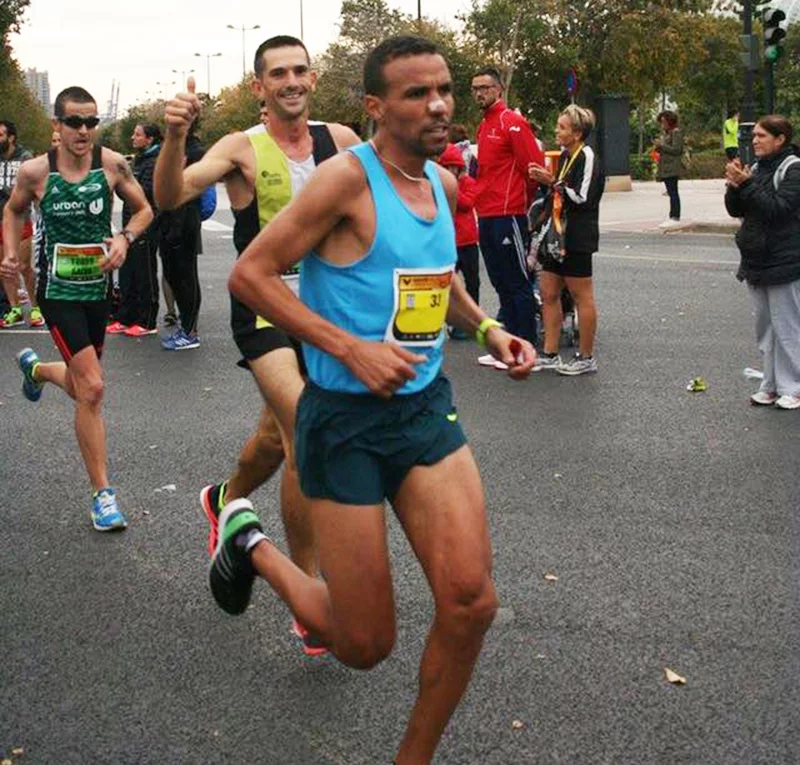 José Manuel García durante la carrera