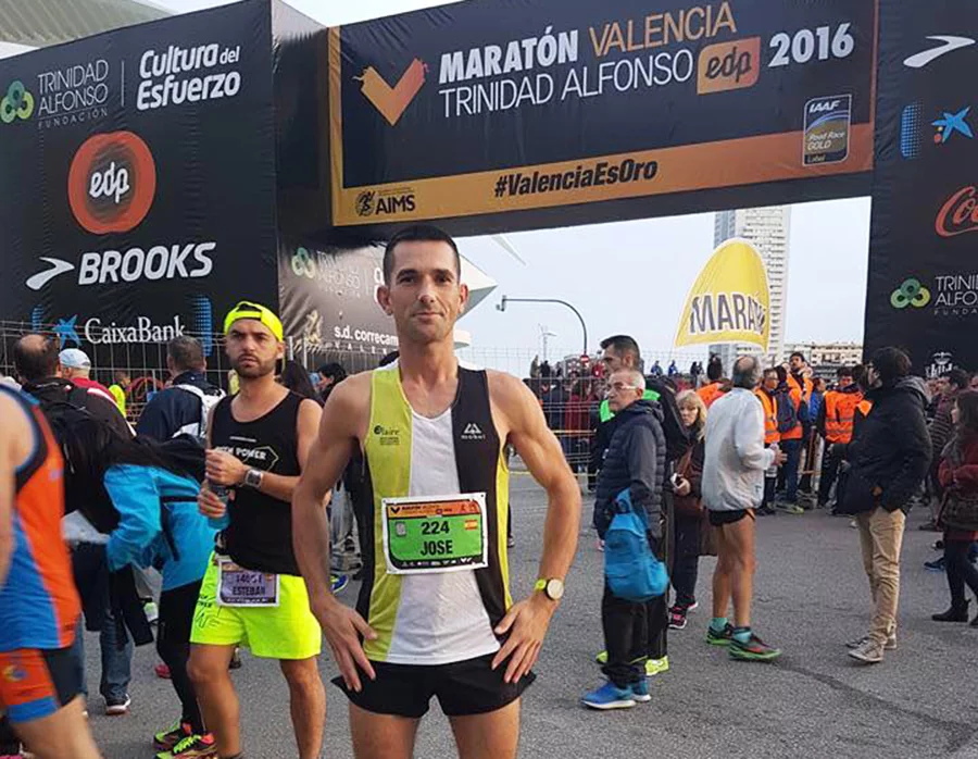 José Manuel García en la Maratón de Valencia