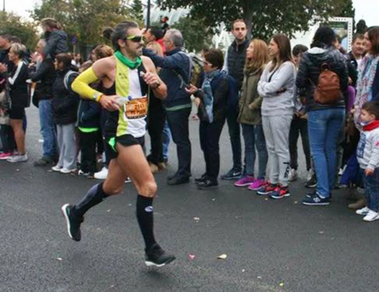 Juanjo Vallés durante la carrera