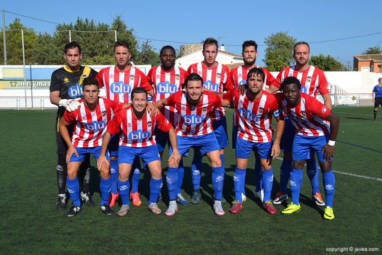 Once del CD Jávea en un partido