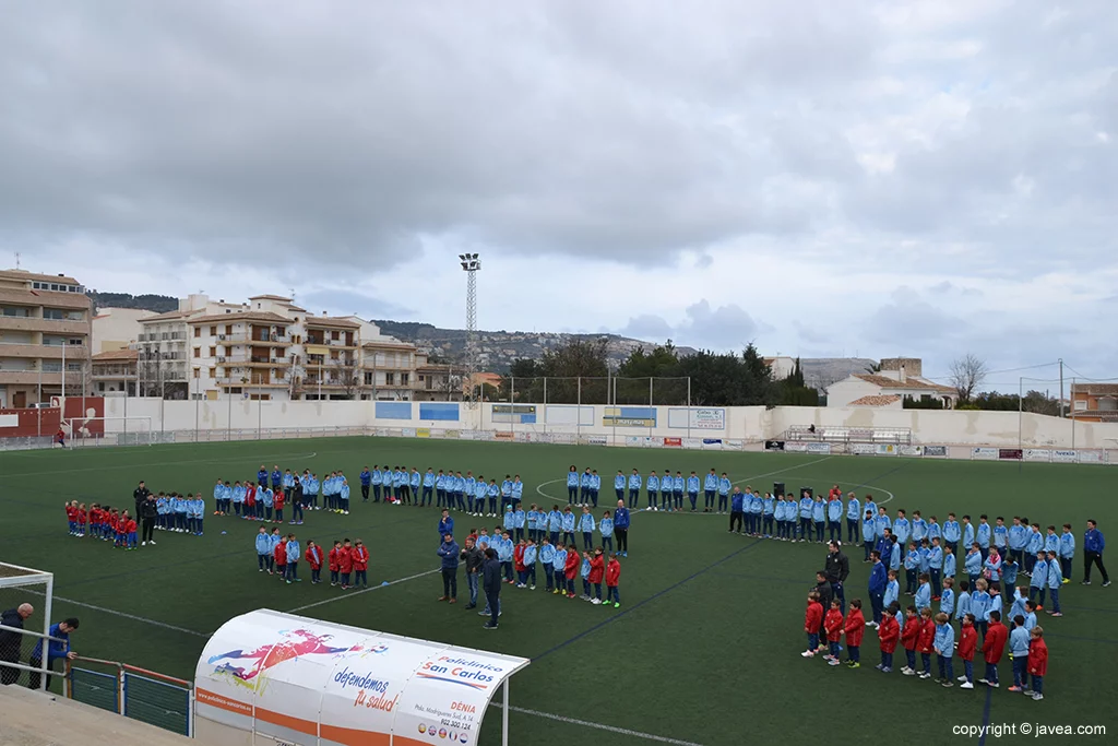 La cantera del CD Jávea sobre el campo