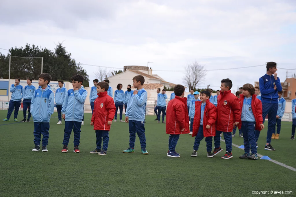 Uno de los equipos Prebenjamín del CD Jávea