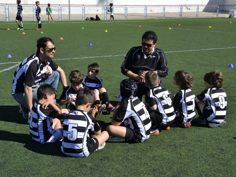 Los entrenadores Xavi y Fran del equipo Sub 8