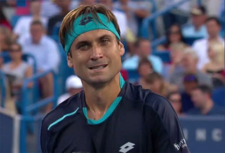 David Ferrer en el choque ante Kyrgios