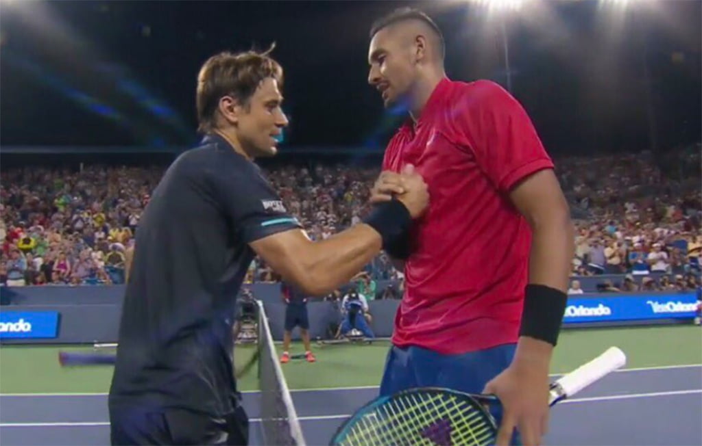 David Ferrer felicita a Kyrgios