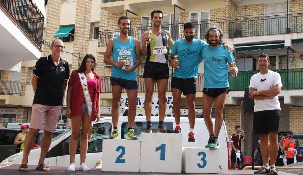 Podio hombres carrera Peña La Bufa