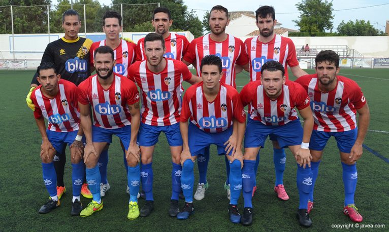 Once del CD Jávea ante la UD Carcaixent