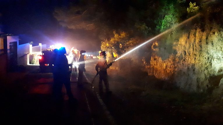 Fuego en la zona de Portitxol, barraca