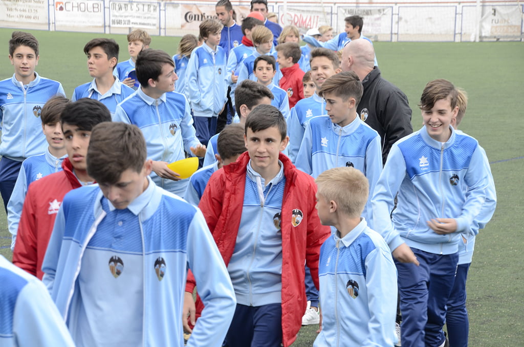 Jugadores de uno de los equipos de la cantera del CD Jávea