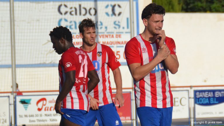 Jugadores xabieros durante un partido