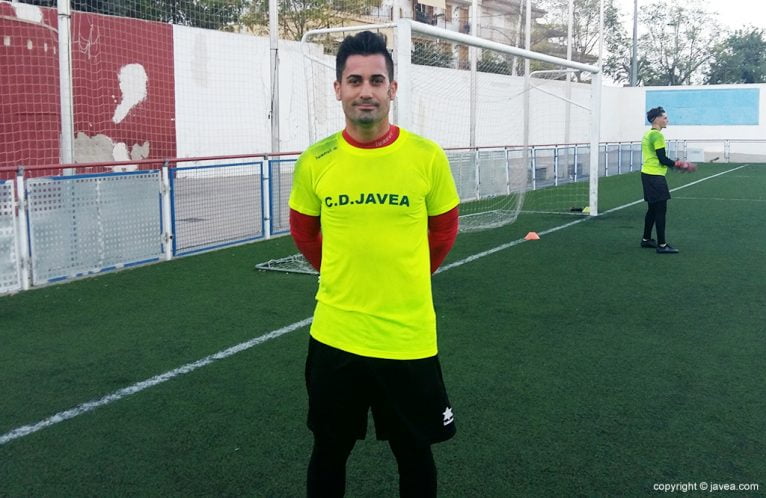 Edu Samblas en el entrenamiento