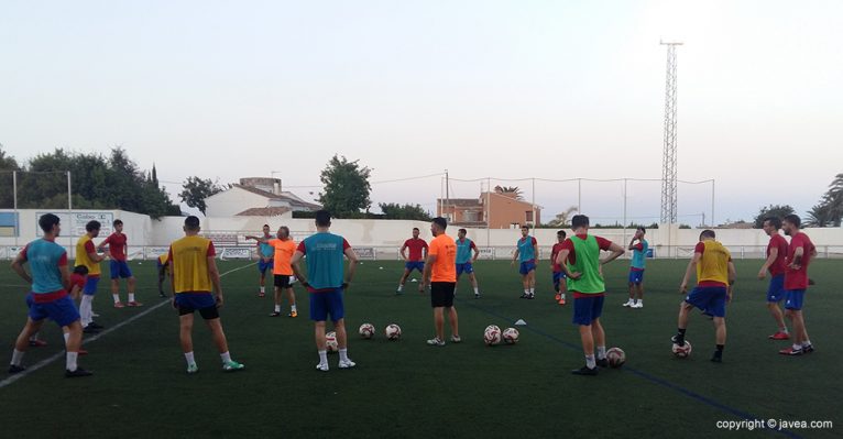 Entreno de pretemporada del CD Jávea