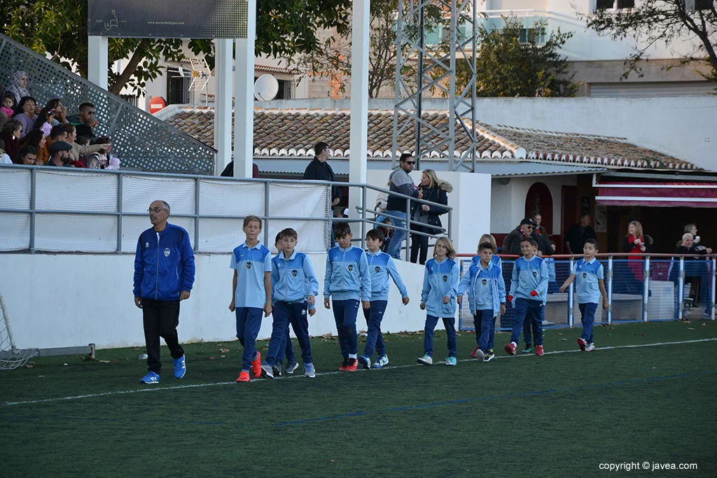 Grupo de alevines del CD Jávea