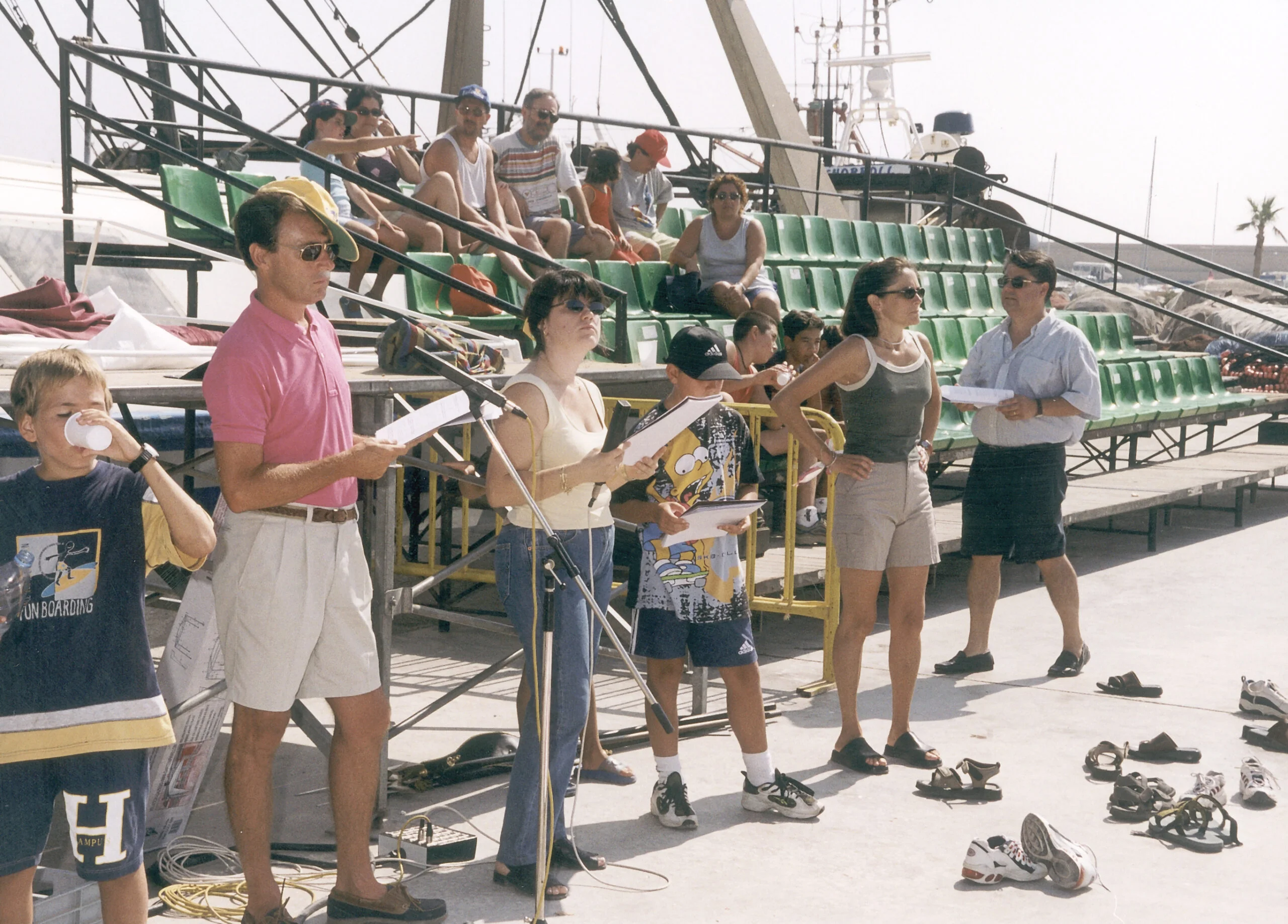 Matías Prats durante el ensayo de la edición del 2000. Foto Tomás Vallés