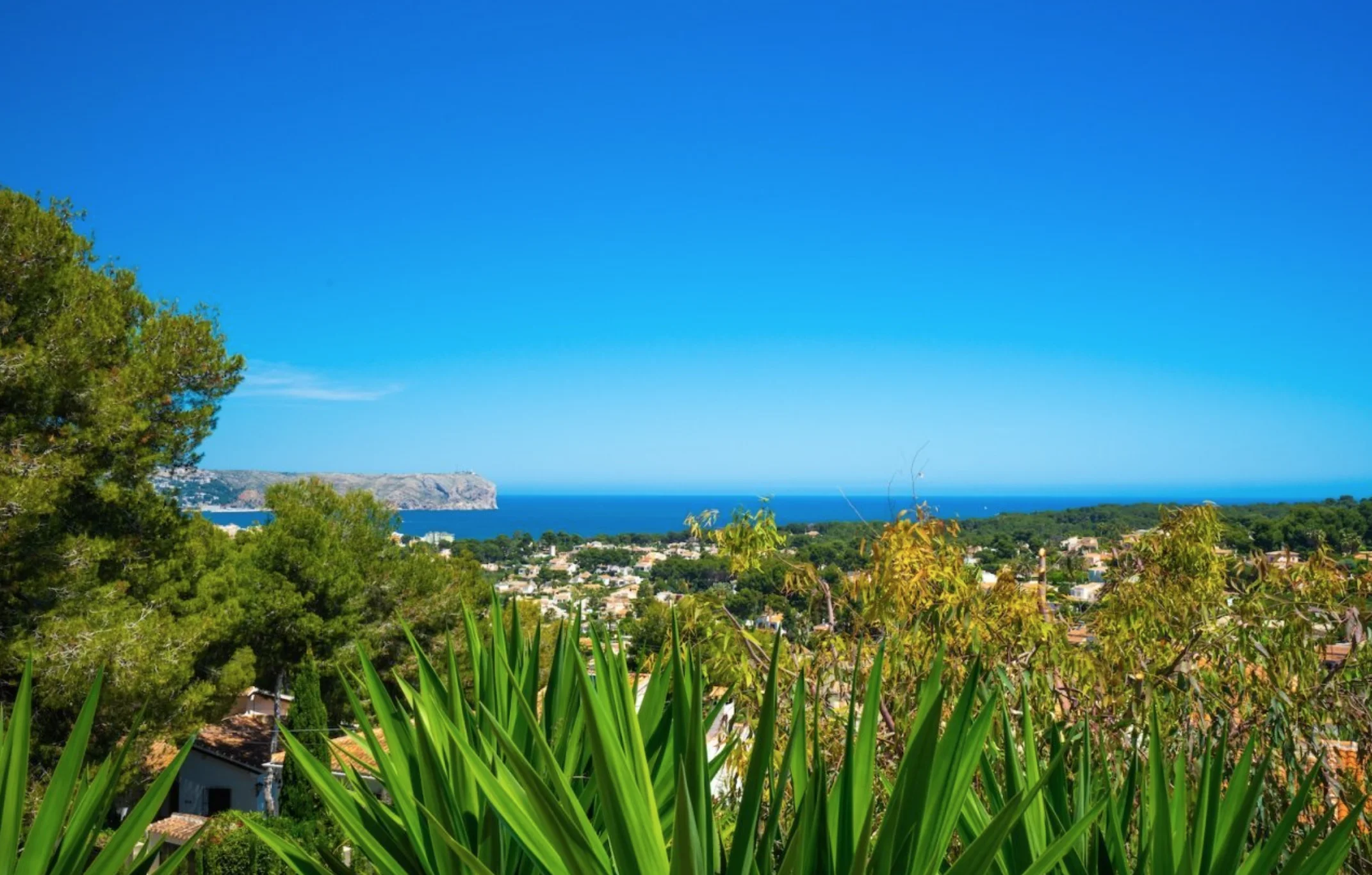 Maravillosas vistas al mar desde esta villa en Jávea