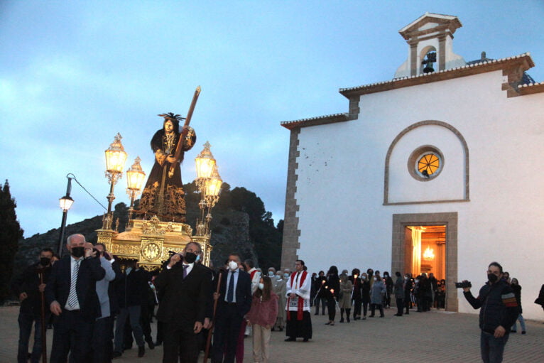 Imagen de Jesús Nazareno en la procesión de bajada de la ermita