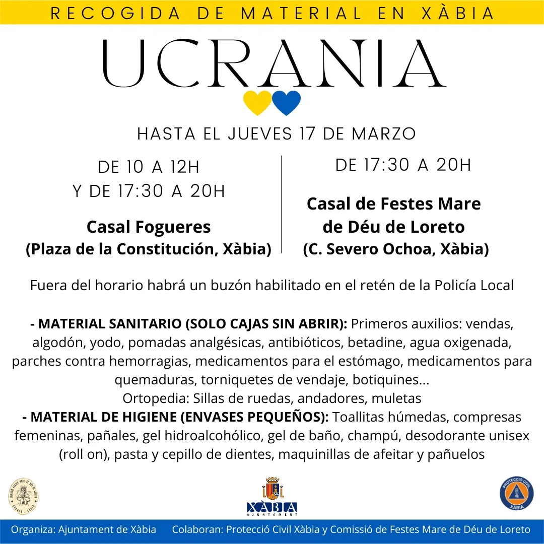 Recogida de material para Ucrania