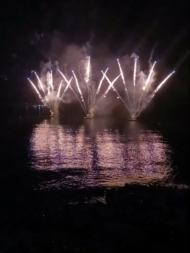 Castillo piroacuático de las fiestas de loreto 2022