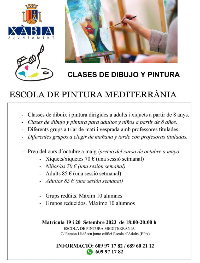 Matrícula Escuela de Pintura Mediterrànea Xàbia