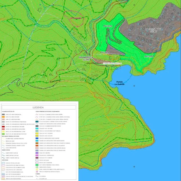 Imagen: Plano de la Granadella